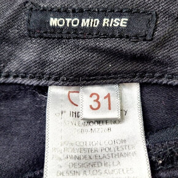 Cult of Individuality Jeans Women Size 31 34X29 Black Skinny Waxed Coated Moto - Picture 10 of 16